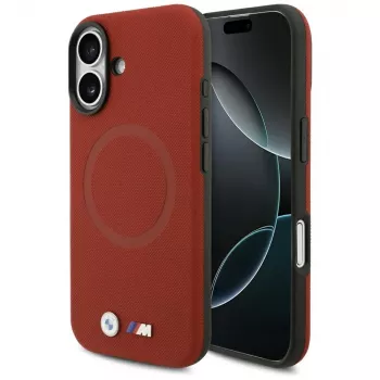 BMW M FW Metal Logo MagSafe apvalks Apple iPhone 17, sarkans