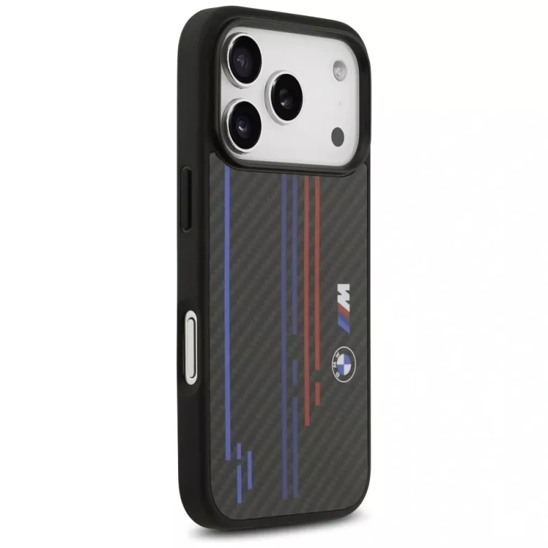 BMW M Kevlar Lines & Logo MagSafe Case iPhone 17 Pro Melns