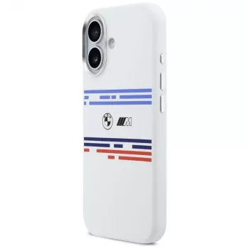 BMW M Silicon Horizontal Line MagSafe vāciņš Apple iPhone 17, balts