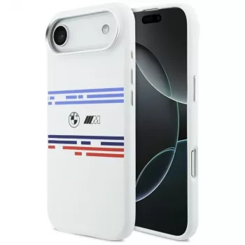 BMW M Silicon Horizontal Line MagSafe Case for iPhone Air White