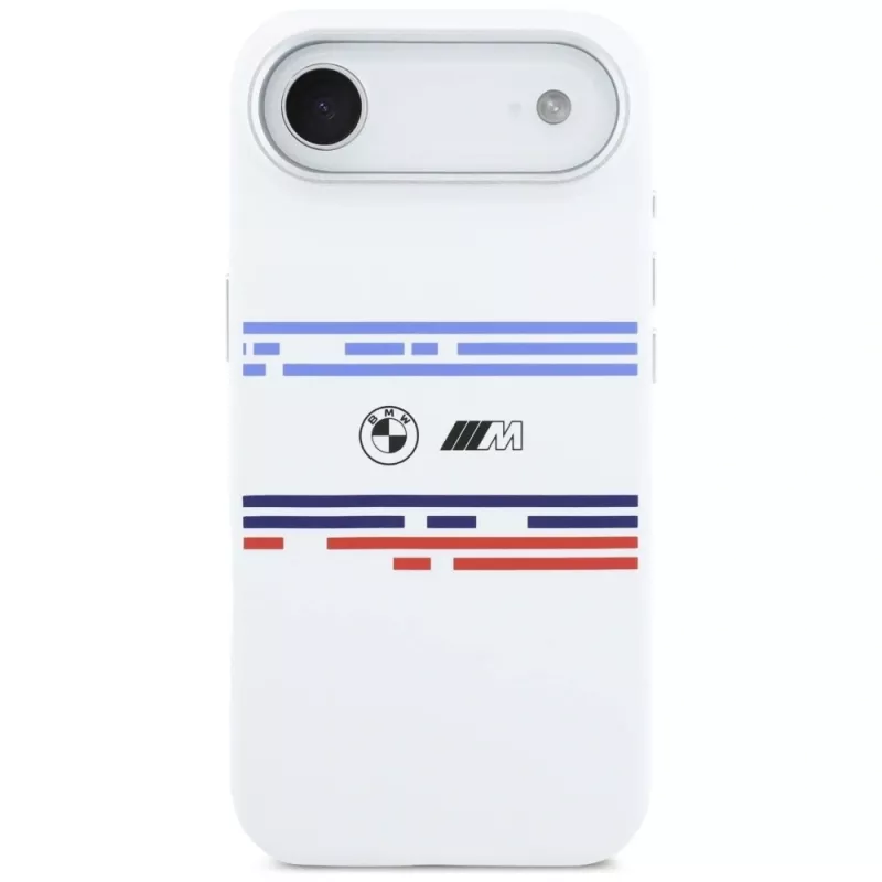 BMW M Silicon Horizontal Line MagSafe Case for iPhone Air White