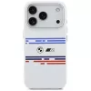 BMW M Silicon Horizontal Line MagSafe Case for iPhone 17 Pro White