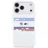 BMW M Silicon Horizontal Line MagSafe Case for iPhone 17 Pro Max White