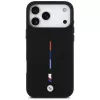 BMW M Silicon Tricolor Line MagSafe apvalks Apple iPhone 17 Pro Max, melns