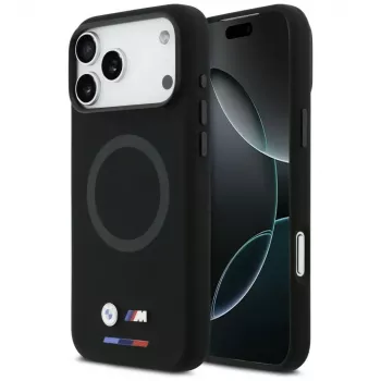 BMW M Silicon Logo MagSafe Case for iPhone 17 Pro Max Black