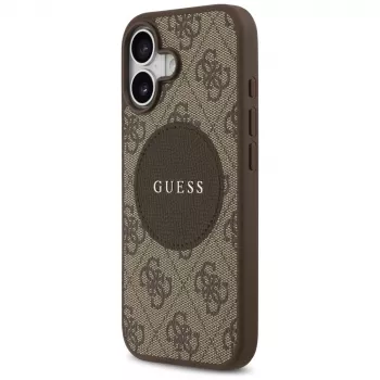 Guess 4G Circle Classic Logo MagSafe Back Cover for Apple iPhone 17 - Brown