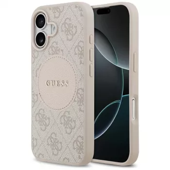 Guess 4G Circle Classic Logo Macīgais MacSafe Macīgais iPhone 17 - Rozā
