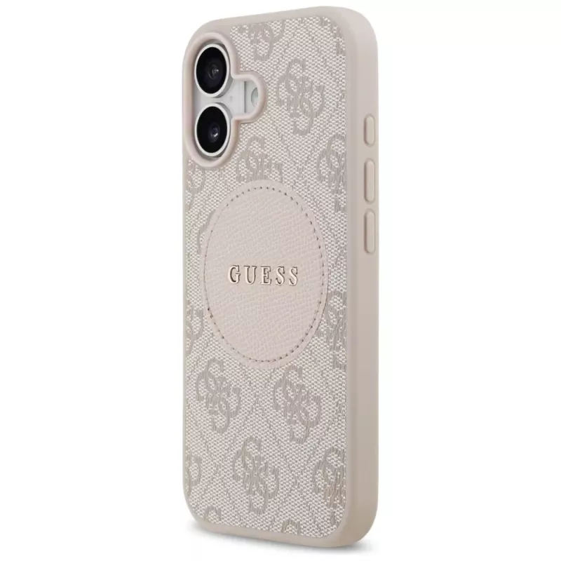 Guess 4G Circle Classic Logo Macīgais MacSafe Macīgais iPhone 17 - Rozā