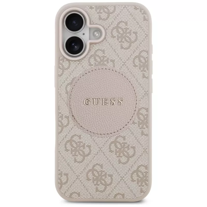 Guess 4G Circle Classic Logo Macīgais MacSafe Macīgais iPhone 17 - Rozā