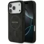 Guess 4G Ring Classic Logo Macīgais MacSafe Macītis iPhone 17 Pro (Melns)