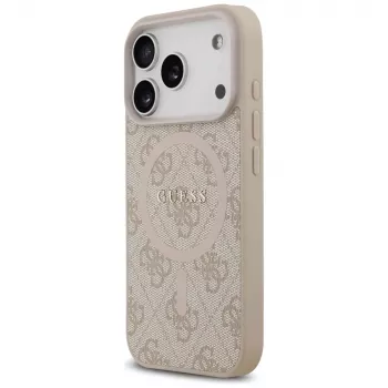 Guess 4G Ring Classic Logo MacSafe maciņš iPhone 17 Pro rozā krāsā