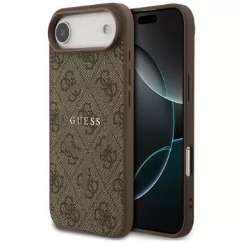 Guess 4G Ring Classic Logo MacSafe Macīgs Vāciņš iPhone Air Brūns