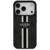 Guess 4G Printed Stripes MacSafe Macīgs Vāciņš iPhone 17 Pro (Melns)