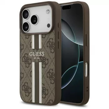 Guess 4G Printed Stripes MacSafe Macītis Apple iPhone 17 Pro - Brūns