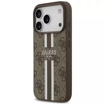 Guess 4G Printed Stripes MacSafe Macītis Apple iPhone 17 Pro - Brūns