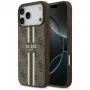Guess 4G Printed Stripes MacSafe Macītis iPhone 17 Pro Max (Brūns)
