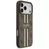 Guess 4G Printed Stripes MacSafe Macītis iPhone 17 Pro Max (Brūns)