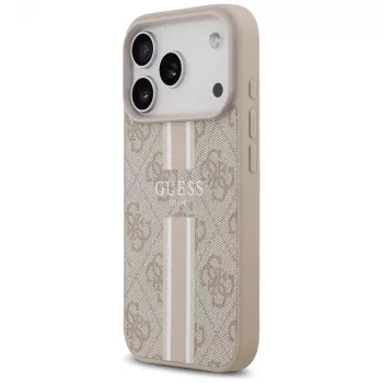 Guess 4G Printed Stripes MagSafe Case for iPhone 17 Pro (Rozā)