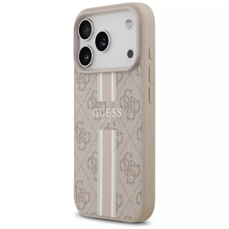 Guess 4G Printed Stripes MagSafe Case for iPhone 17 Pro (Rozā)