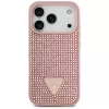 Guess Rhinestone Triangle Logo Maciņš iPhone 17 Pro Rozā