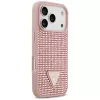 Guess Rhinestone Triangle Logo Maciņš iPhone 17 Pro Rozā