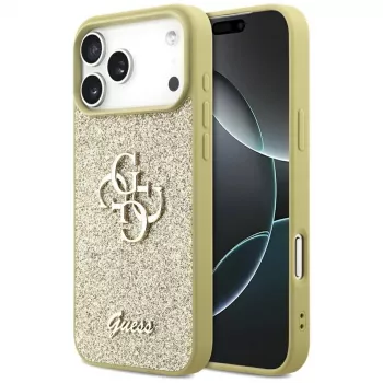 Guess Fixed Glitter Big 4G Case iPhone 17 Pro Max (Gold)