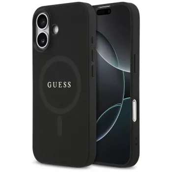 Guess Saffiano Classic Logo MacCase iPhone 17 Melns