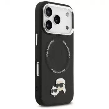 KARL LAGERFELD Karl & Choupette Pins MagSafe Case for Apple iPhone 17 Pro - Black