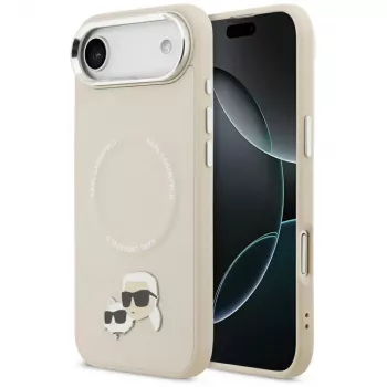 KARL LAGERFELD Karl & Choupette Pins MagSafe apvalks Apple iPhone Air — bēšā krāsā