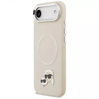 KARL LAGERFELD Karl & Choupette Pins MagSafe apvalks Apple iPhone Air — bēšā krāsā
