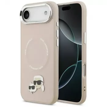 KARL LAGERFELD Karl & Choupette Pins Macīgs Vāciņš iPhone Air Pink