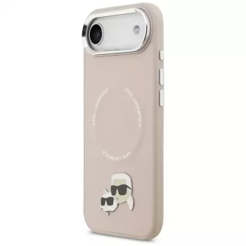 KARL LAGERFELD Karl & Choupette Pins Macīgs Vāciņš iPhone Air Pink
