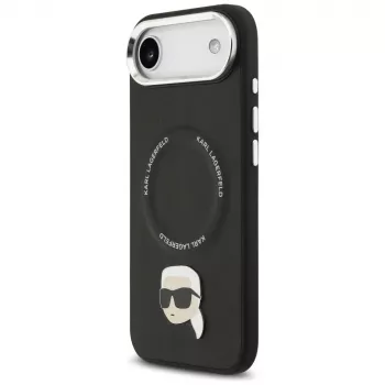 KARL LAGERFELD Karl Pin MagSafe apvalks iPhone Air — melns