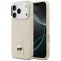 KARL LAGERFELD Karl Pin MagSafe Back Cover Apple iPhone 15 Pro Max, bēšs
