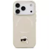 KARL LAGERFELD Karl Pin MagSafe Back Cover Apple iPhone 15 Pro Max, bēšs