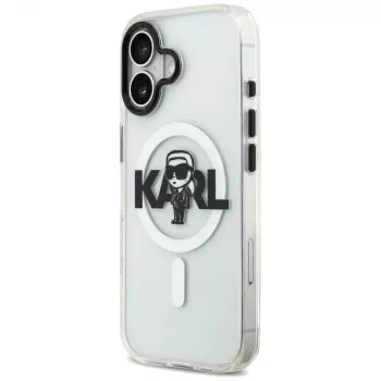 KARL LAGERFELD IML Karl Sketch Logo MagSafe Case for Apple iPhone 17 Transparent