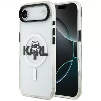 Karl Lagerfeld IML Karl Sketch Logo MagSafe Case for iPhone Air, caurspīdīgs