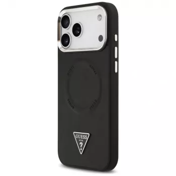 Guess Triangle Logo Maciešu futrālis Apple iPhone 17 Pro (Melns)