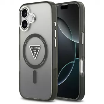 Guess IML Gradient Triangle Logo MacSafe Maciņš iPhone 17 Melns