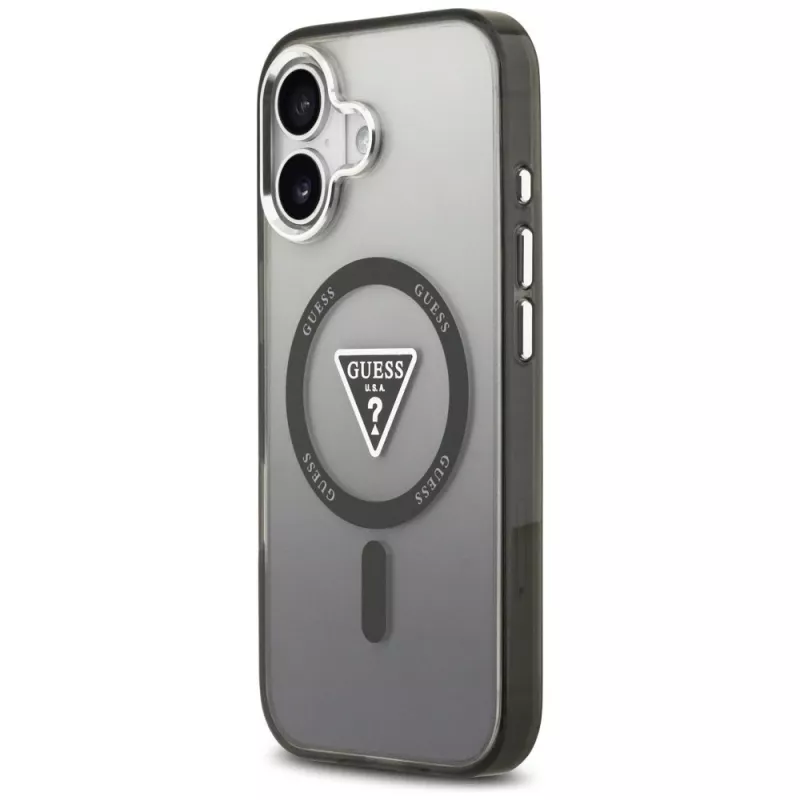 Guess IML Gradient Triangle Logo MacSafe Maciņš iPhone 17 Melns
