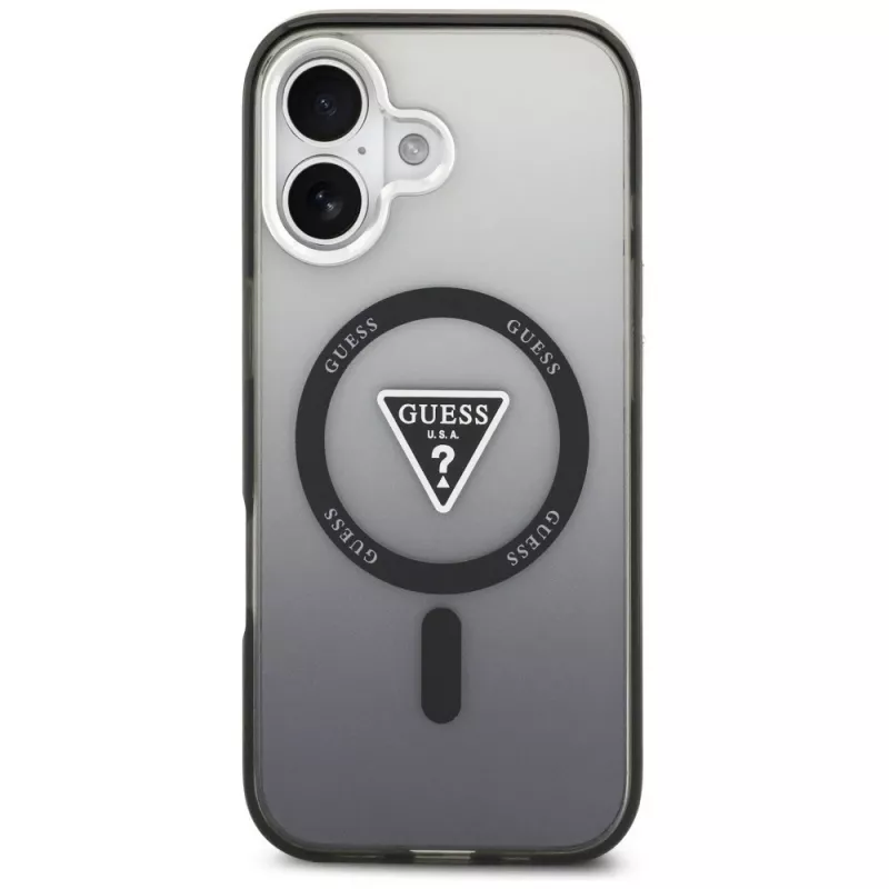 Guess IML Gradient Triangle Logo MacSafe Maciņš iPhone 17 Melns