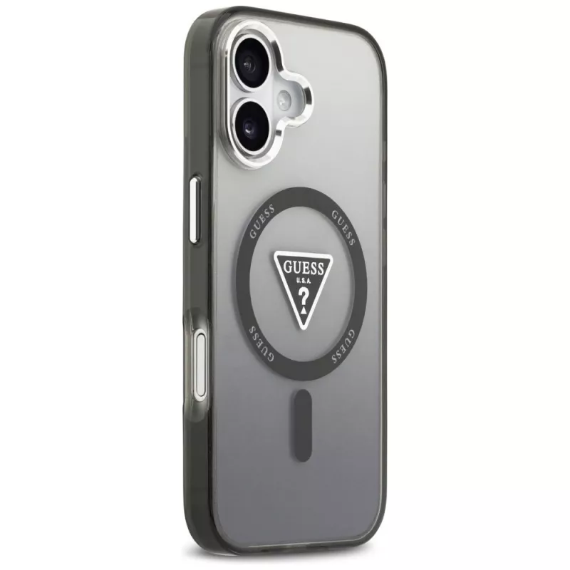 Guess IML Gradient Triangle Logo MacSafe Maciņš iPhone 17 Melns