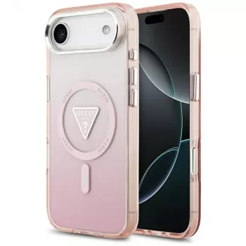 Guess IML Gradient Triangle Logo MacSafe MacPockets iPhone Air Rozā