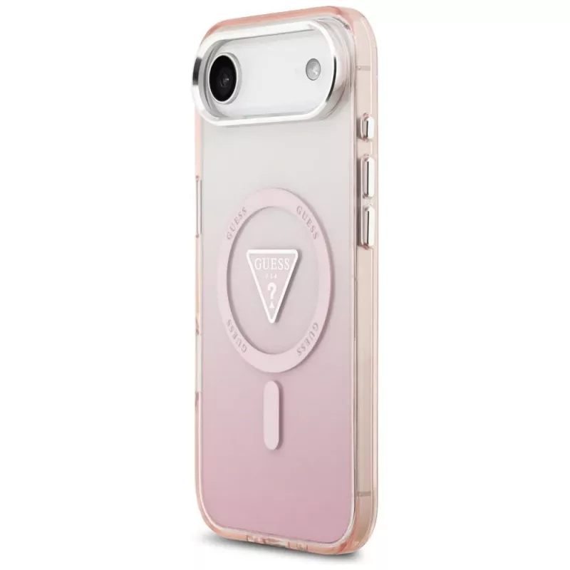 Guess IML Gradient Triangle Logo MacSafe MacPockets iPhone Air Rozā