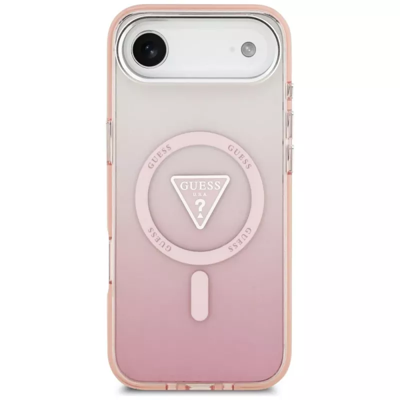 Guess IML Gradient Triangle Logo MacSafe MacPockets iPhone Air Rozā