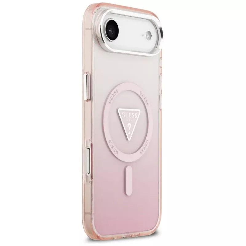 Guess IML Gradient Triangle Logo MacSafe MacPockets iPhone Air Rozā
