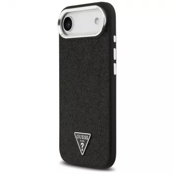 Guess Glitter Triangle Logo MagSafe Case for iPhone Air Black