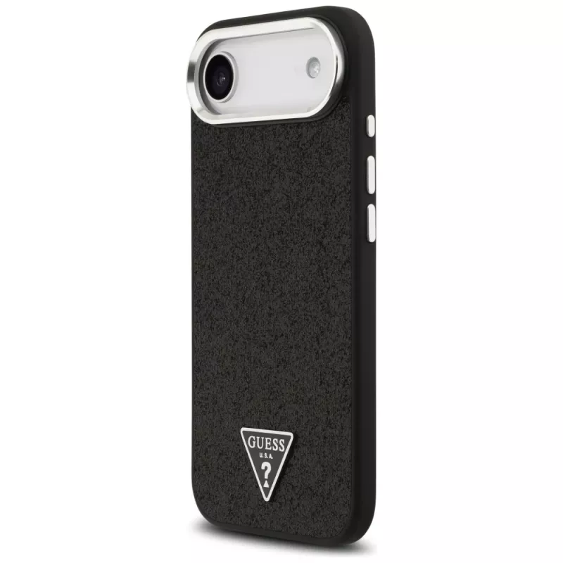 Guess Glitter Triangle Logo MagSafe Case for iPhone Air Black