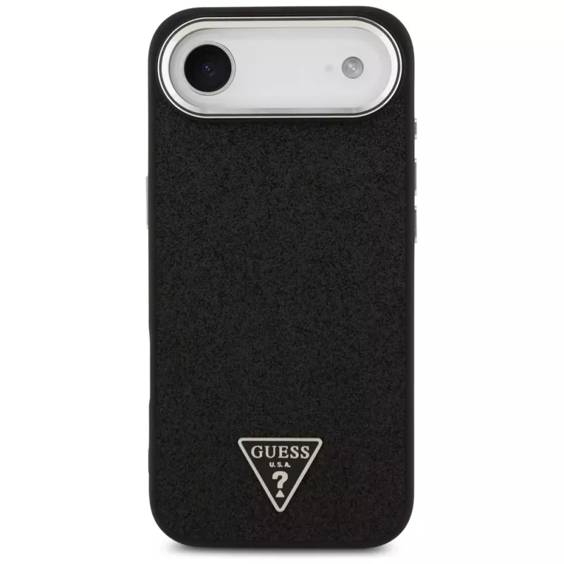 Guess Glitter Triangle Logo MagSafe Case for iPhone Air Black