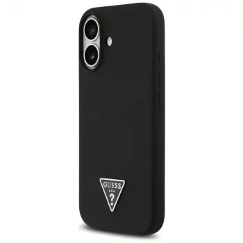 Guess Silicone Triangle Logo MacSafe Macītis iPhone 17 Melns